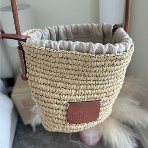 H&M straw crossbody bag.